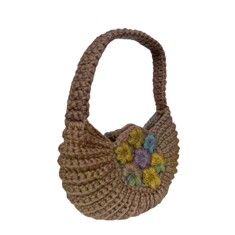Earthy Floral Crescent Bag