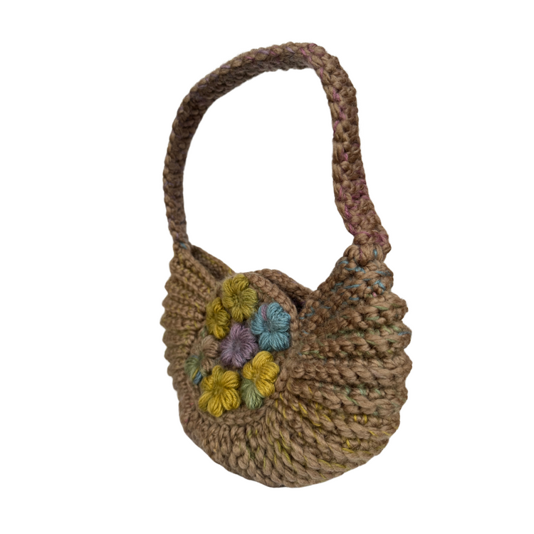 Earthy Floral Crescent Bag