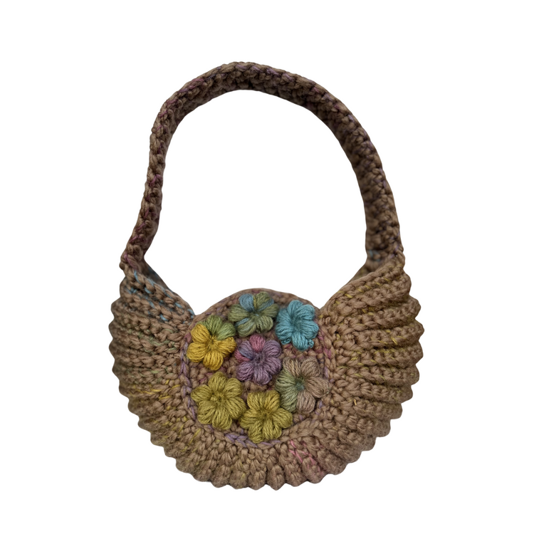 Earthy Floral Crescent Bag