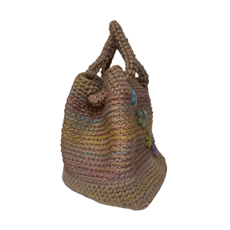 Earthy Floral Bucket Bag