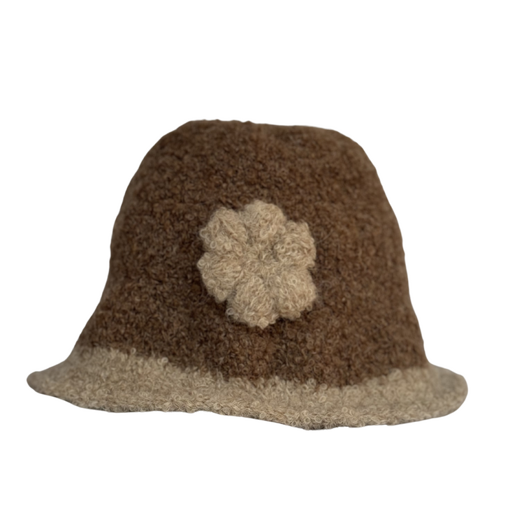 Brown Boucle Hat