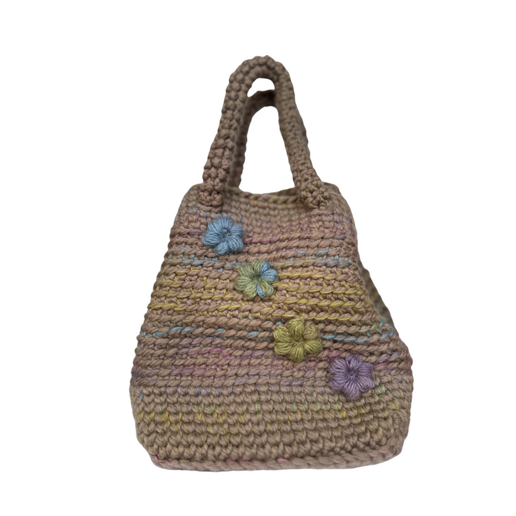 Earthy Floral Bucket Bag