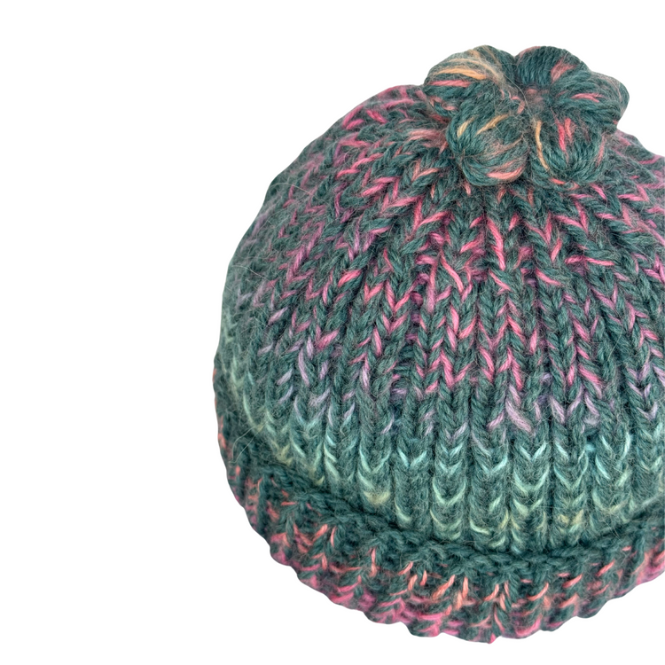 Blue Multi-Colored Beanie