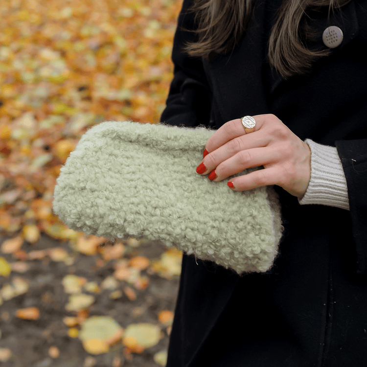 Pastel Green Small Teddy Clutch