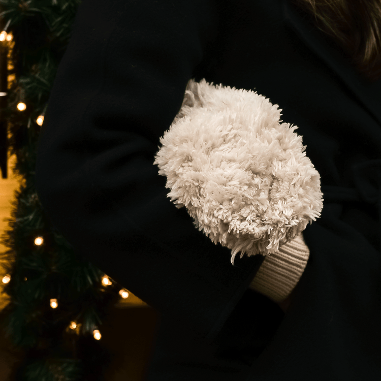 Beige Teddy Clutch