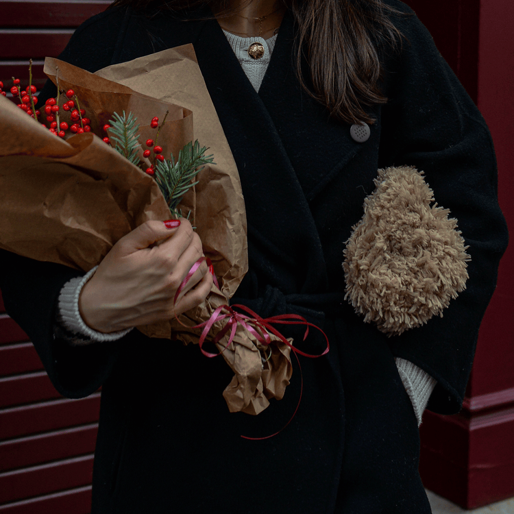Brown Teddy Clutch