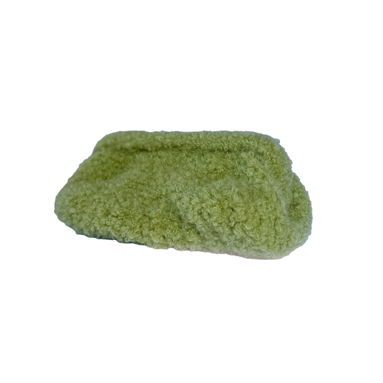 Pastel Green Big Teddy Clutch Bag