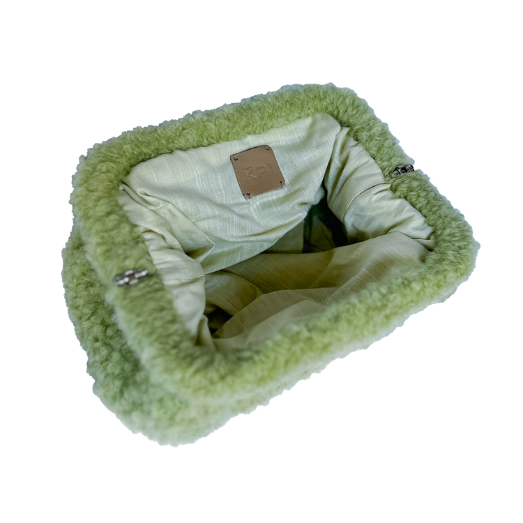Pastel Green Medium Teddy Clutch