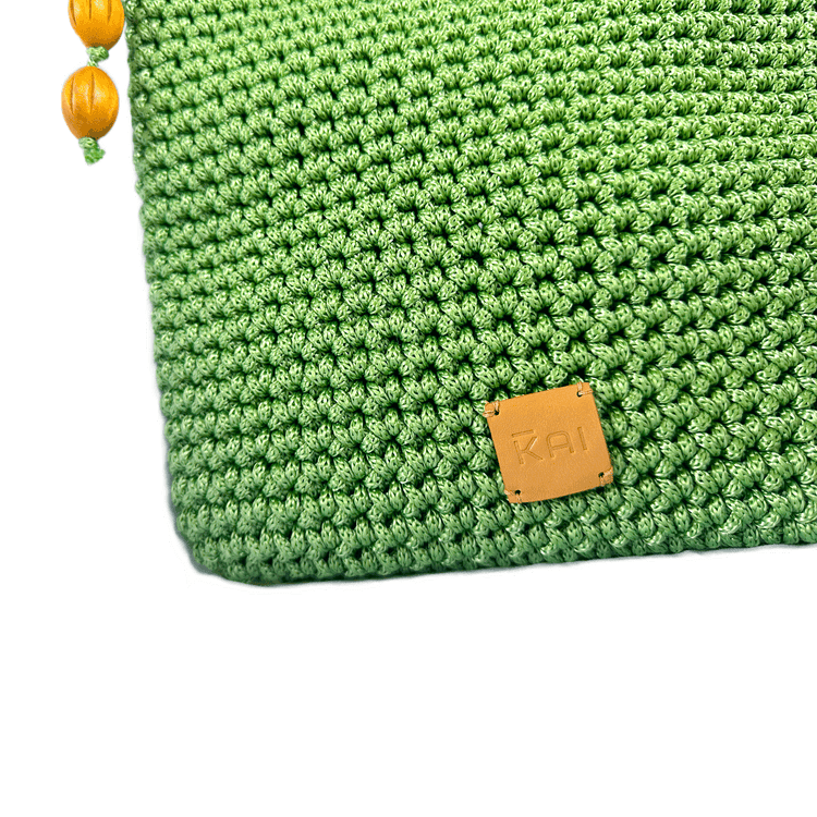 Earthy Green Crocheted Tote