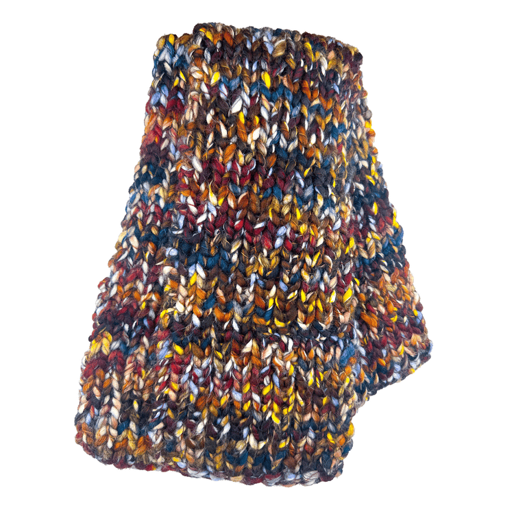Multi-colour Merino Wool Knit Scarf