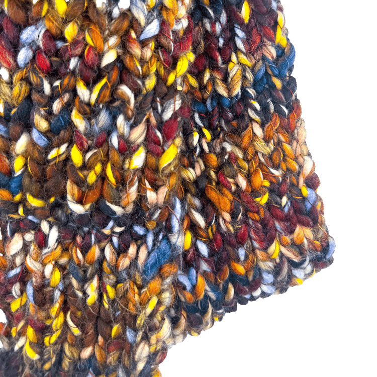Multi-colour Merino Wool Knit Scarf