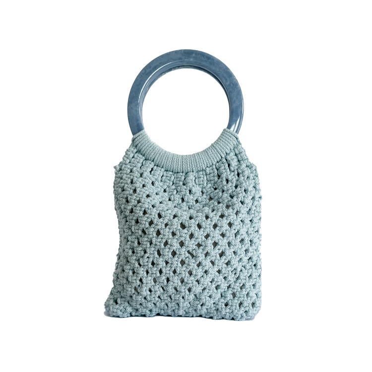 Baby Blue Macrame Bag