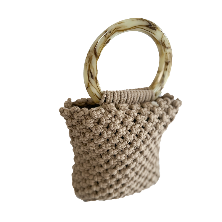 Beige Macrame Bag