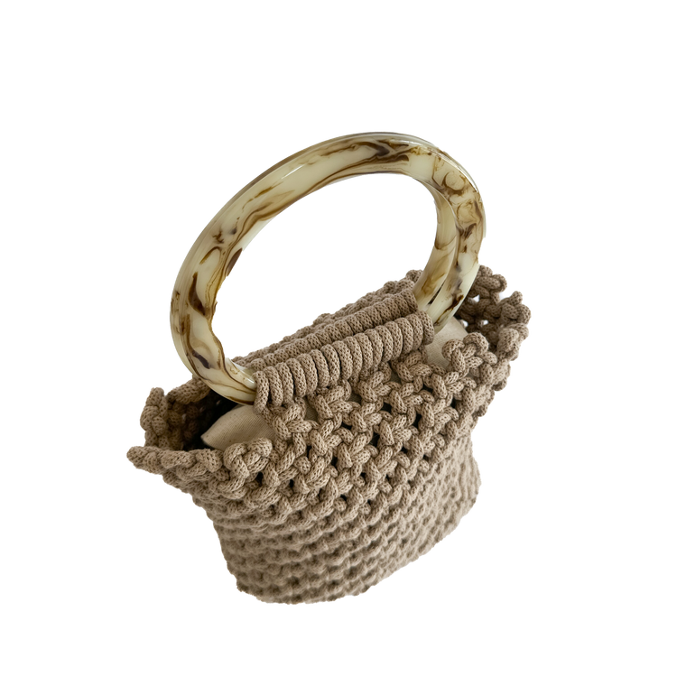 Beige Macrame Bag