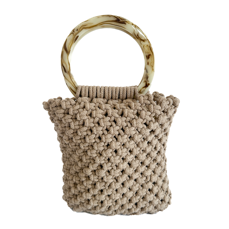 Beige Macrame Bag