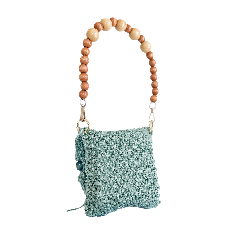 Macrame Bag with Wooden Beads