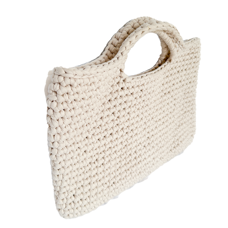 Pearl white Notebook Bag