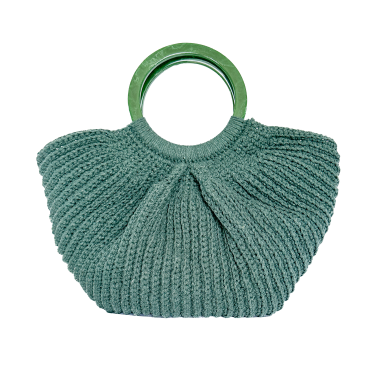 Bohemian Green Crochet Bag