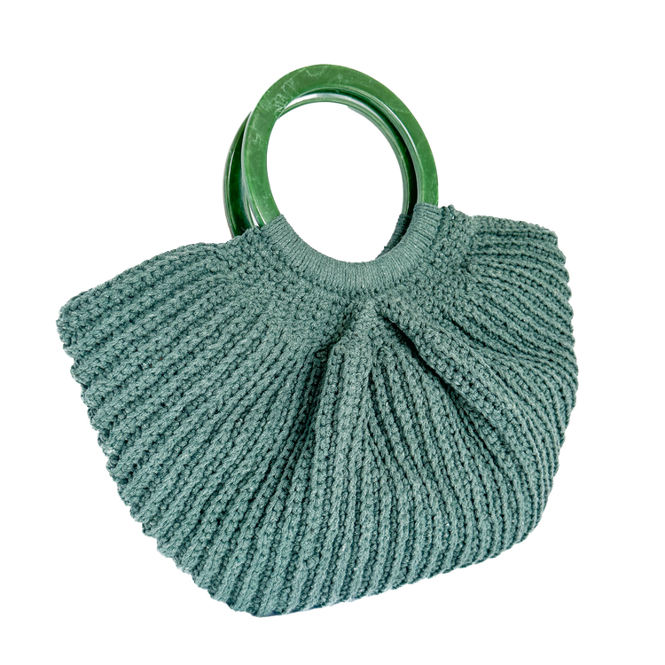 Bohemian Green Crochet Bag