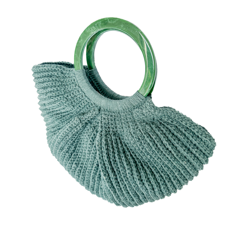 Bohemian Green Crochet Bag