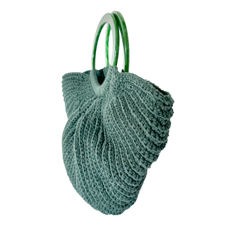 Bohemian Green Crochet Bag