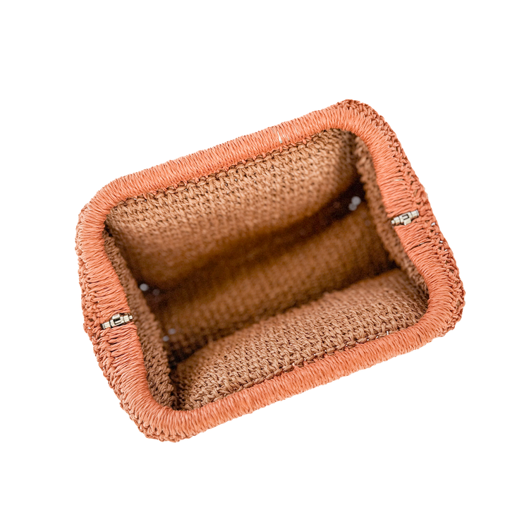 Raffia Clutch