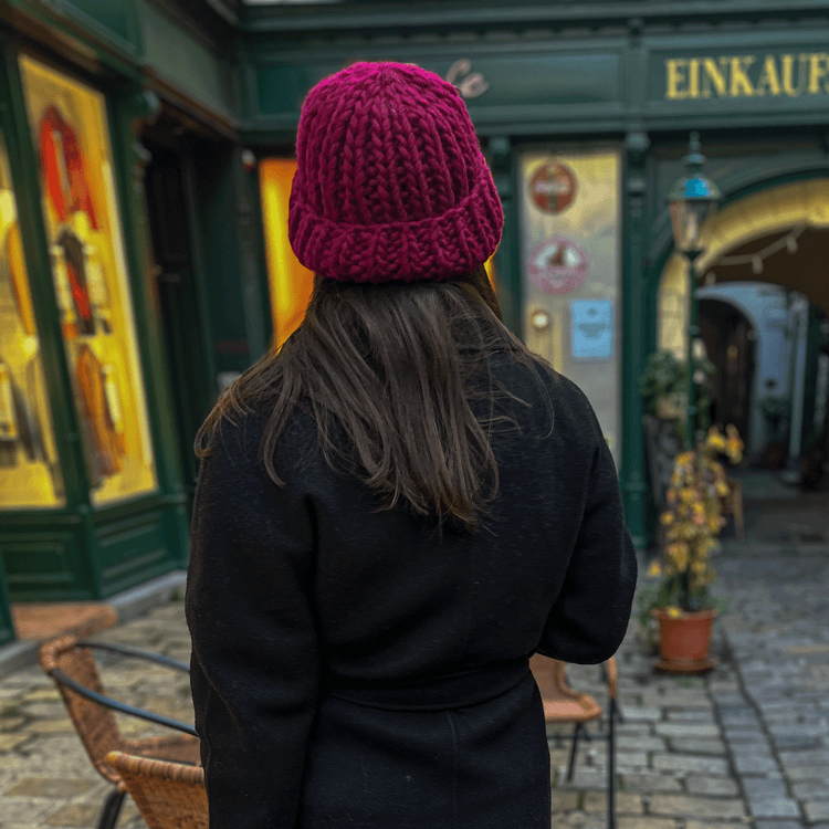 Red Chunky Beanie