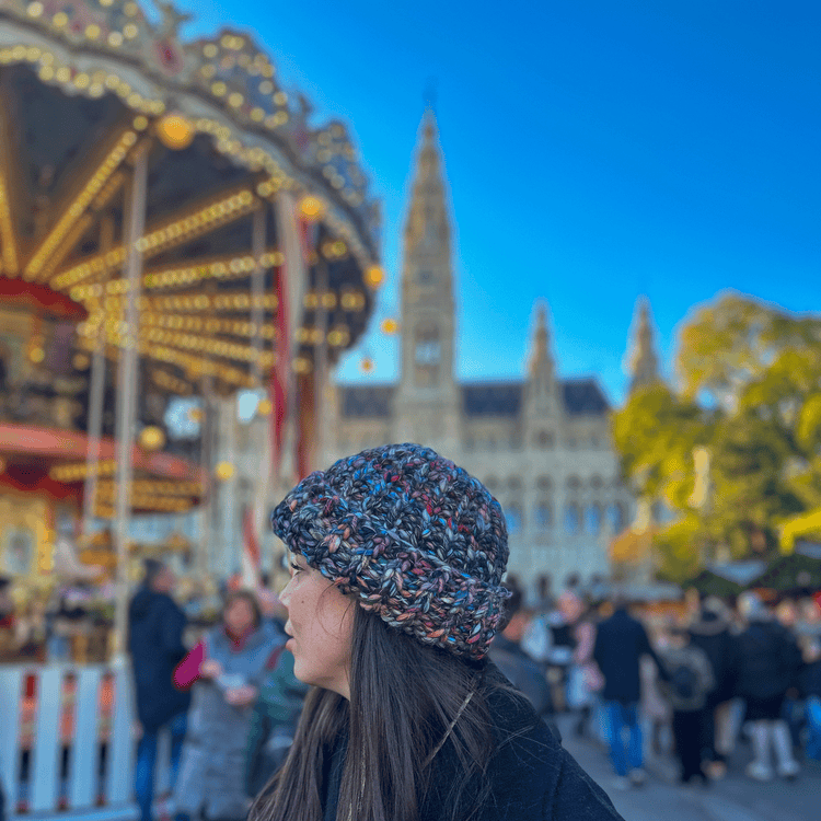 Multi-colour Merino Wool Knit Beanie