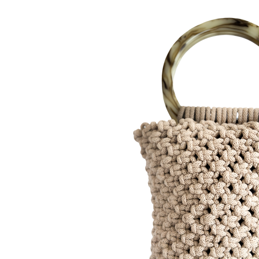 Beige Macrame Bag