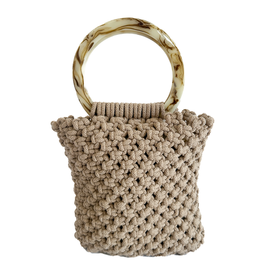 Beige Macrame Bag