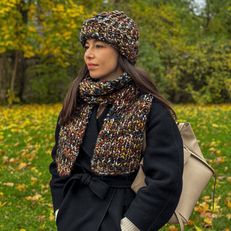 Multi-colour Merino Wool Knit Beanie